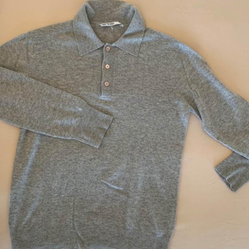 Mr. Lurk men’s cashmere button up collared sweater